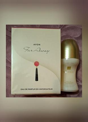 Набір парфумна вода far away, +дезодорант avon