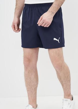 Оригинальные шорты puma темно-синие с карманами р.м в идеале