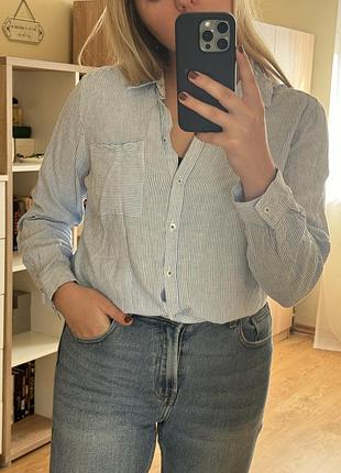 Сорочка рубашка з домішкою льону