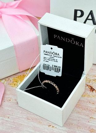 Серебряная кольца в позолоте • сердца • пандора • pandora4 фото