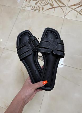 Женские шлепанцы черные primark