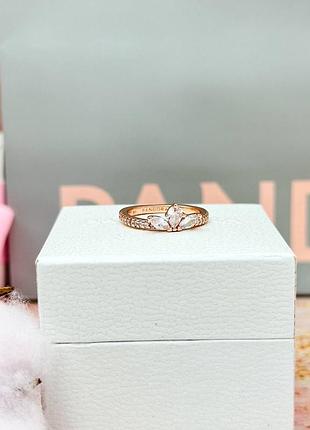 Серебряная кольца с позолотой • пандора • pandora3 фото