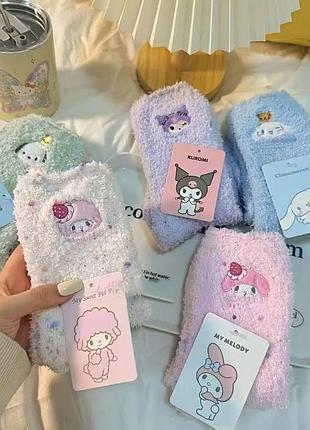 Пижама двойка. домашняя теплая пижама pochacco 🤍на рост 135-164 (носочки в подарок)6 фото
