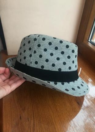 Шляпа в горошек, котон, р. 55-56 см