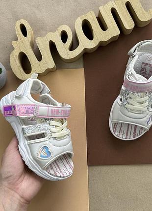 Босоніжки спорт серденько молочні 27-32