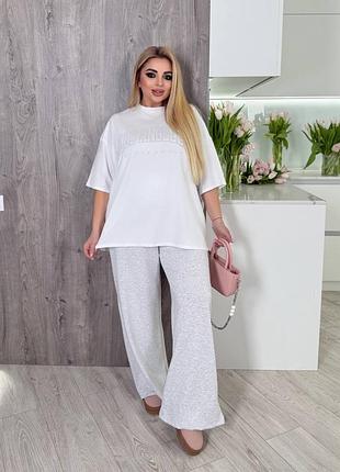 Женский оверсайз-футболка и брюки | 1796