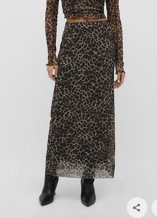 Юбка анималистичный принт юбка zara stradivarius
