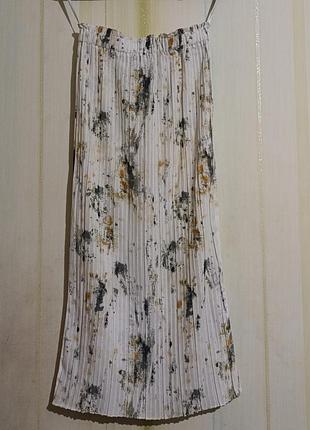 Спідниця primark пліссе на резинці довга з розрізом / юбка primark плиссе на резинке длинная с разрезом