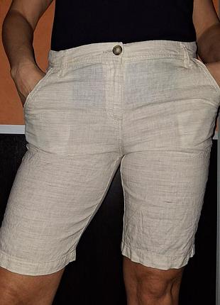 Идеальные женские шорты бермуды беж 100% лен rjr. john rocha 12