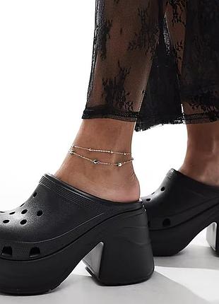 Сабо на підборах crocs siren, w8, w9
