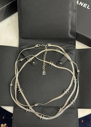 Брендовое женское серебряное классическое колье ожерелье подвеска