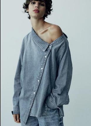 Джинсова сорочка zara