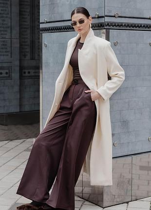 Стильные брюки в стиле палаццо шоколадные | 89021