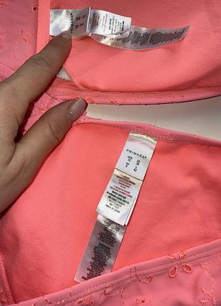 Розовый купальник бандо купальник ришелье купальник прошва primark3 фото