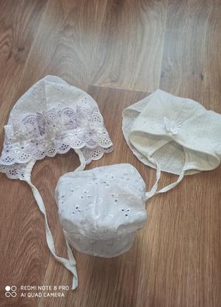 Набір лот косинка біла мереживний хустинку на дівчинку
