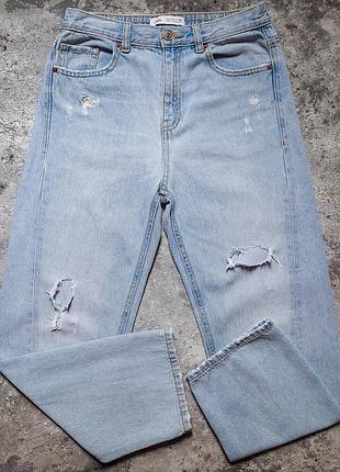 Рвані джинси zara для дівчинки 11-12 років, підліткові джинси, стильные джинсы для девочки