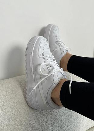 Кроссовки белые nike air force shadow white