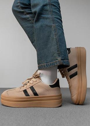 👟 женские кроссовки samba коричневые 👟