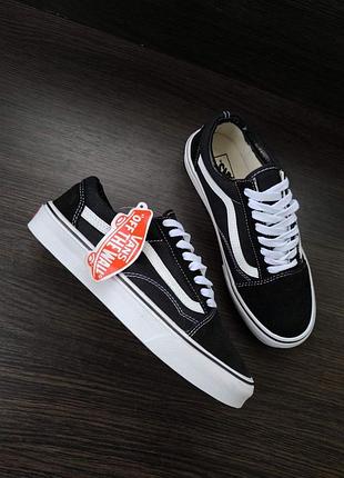 Кеды черные унисекс vans old school 40 р 25.5 см k10 вьетнам