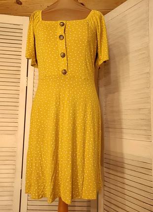 Желтое платье в горошек
