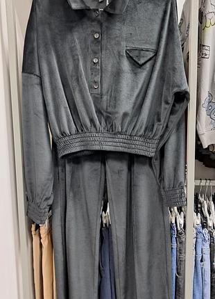 Костюм женский.кофта на пуговицах и штаны свободного кроя полиэстер, эластан.