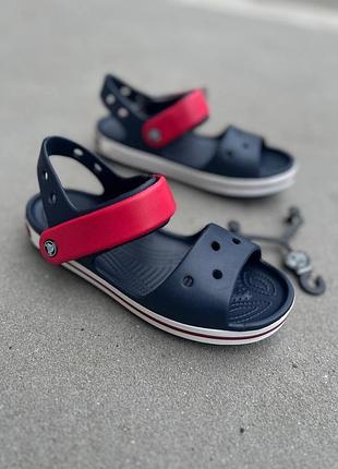 Crocs crocband sandal navy сандалии для мальчика крокус
