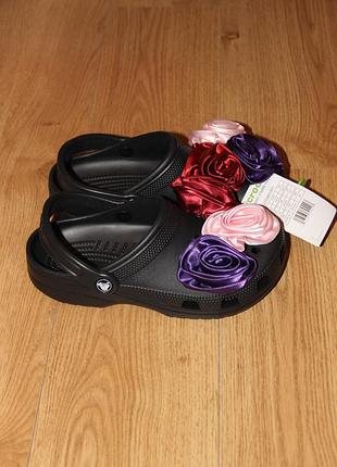 Жіночі крокси crocs classic rosetto clog w7,w8, w9 крокси