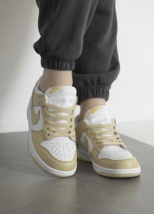 Кросівки жіночі nike sb dunk low golden\white2 фото