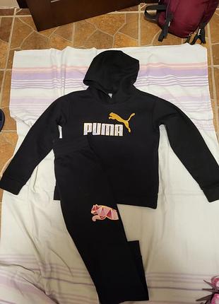 Фирменный качественный костюм puma на флисе для девочки 12-14 лет. размер 152/160