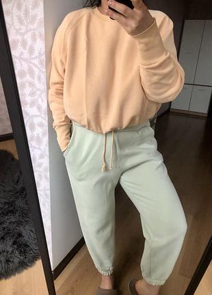 Укорочений світшот персикового кольору на завʼязках, h&m, xl