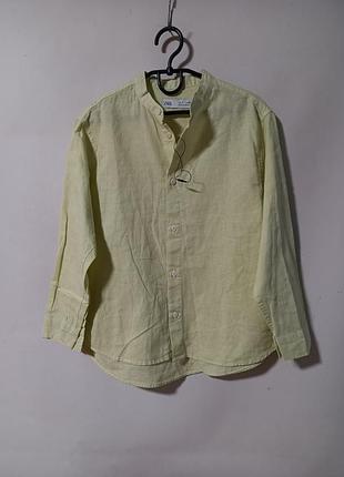 Блузка лен на девочку 7 лет 122 см