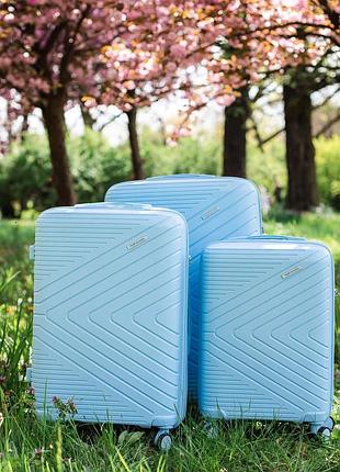 Комплект валіз з поліпропілену польського бренду 3 шт