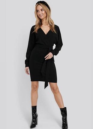 Черное платье на запах na-kd