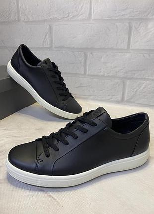 Чоловічі, шкіряні кеди ecco soft 7, zm5224, 47036401001, оригінал