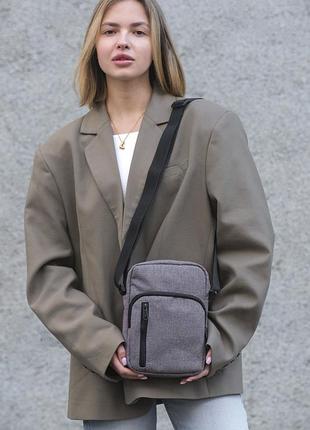 Месенджер without basic gray melange woman