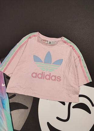 Розовый топ футболка adidas