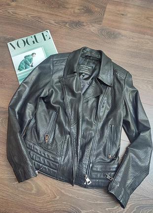 Куртка шкіряна philipp plein, жіноча ,чорна