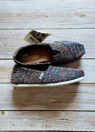 Эспадрильи мокасины балетки слипоны toms 36 22,5см еспадрільі сліпони