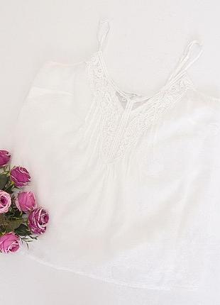 Топ батистовый кружевной, блуза, new look. хлопок3 фото