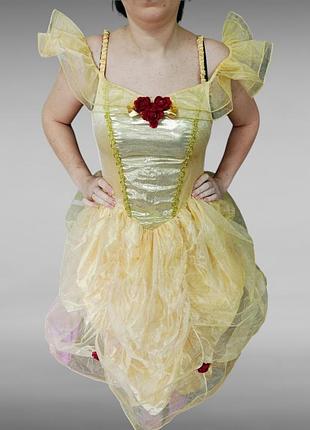 Доросле плаття костюм-білель красуня та дудовище s