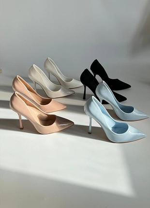 Туфли лодочки на шпильке лаковые женские