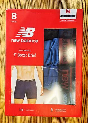 8 штук трусы мужские new balance, perfomance (спорт) в коробке, , новые. размер m