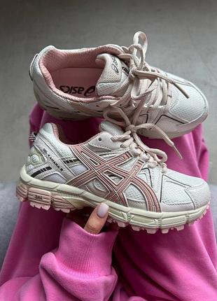 Женские кроссовки asics gel-kahana 8 white / pink premium