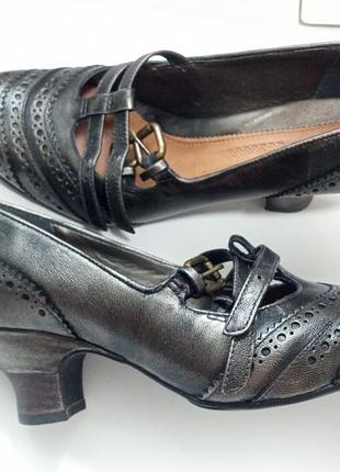 Англійські туфельки clarks, металік, оксфорд (український розмір 36й)