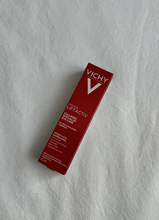 Антивіковий крем для корекції ознак старіння шкіри зони навколо очей vichy collagen specialist eye care