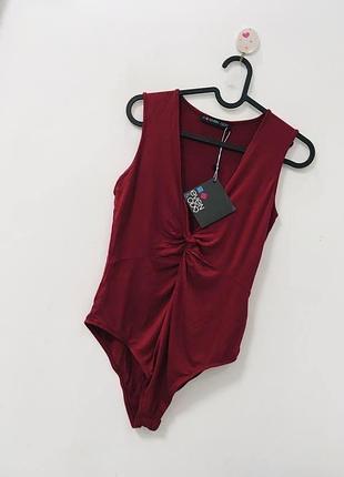 Нове боді бордо з віскози even&amp;odd s