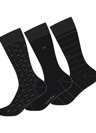 Calvin klein black mens pack all etui print crew sisters набор носка 3шт оригинал 41-46