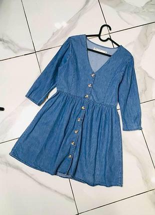 Блакитне джинсове плаття на ґудзиках від asos 8