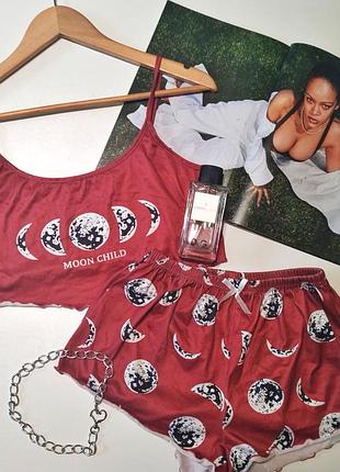 Жіноча піжама домашній комплект майка і шорти