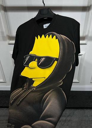 Чоловіча трендова футболка iceberg  , великий принт сімпсон